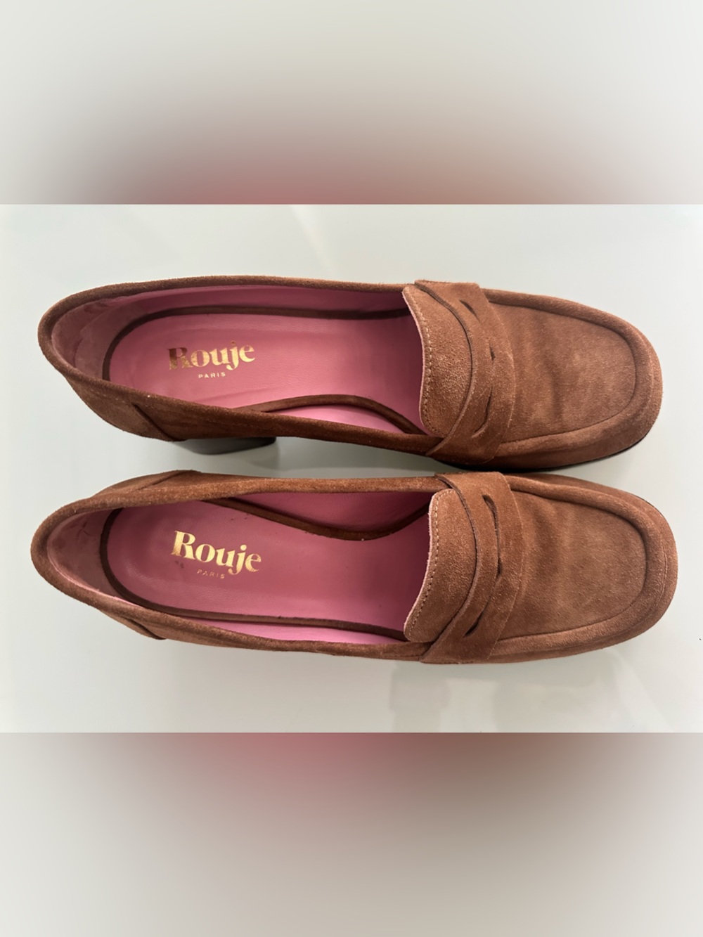 Rouje Paris Women's Brown Suede Loafers - Picture 2 of 5